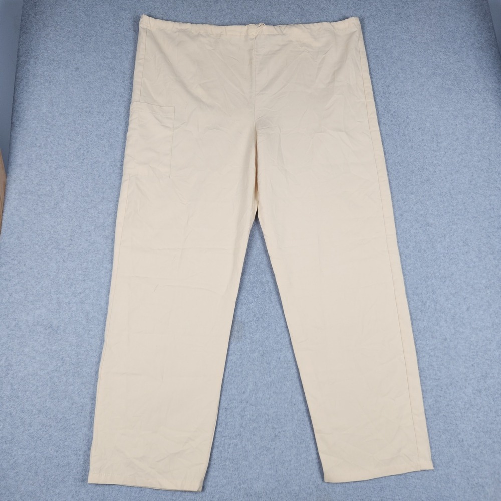 Barco Uniforms Scrub Pants Mens W44 Beige Medical Professional Straight Leg